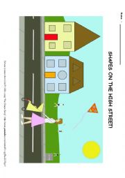 English Worksheet: Shapes in the High Street
