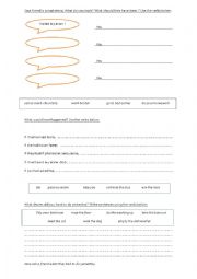 English Worksheet: What should they have done ?