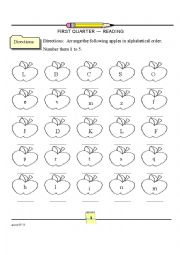 English Worksheet: Alpabetizing