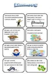 English Worksheet: speaking cards (linkers/conjunctions) (part two)