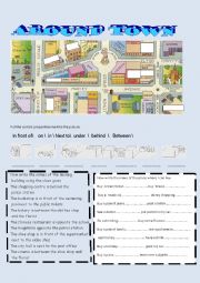 English Worksheet: around town 