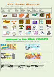 English Worksheet: in our home 