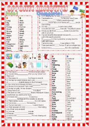 English Worksheet: Opposite Adjectives