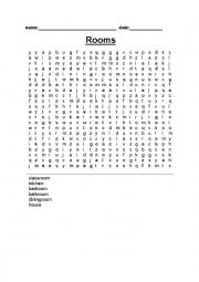 Rooms Wordsearch 