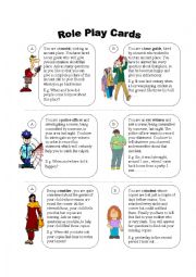 English Worksheet: Role Play Cards