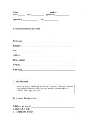 English Worksheet: English Worksheet