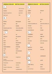 English Worksheet: American English   or  British English