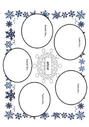 English Worksheet: 5 senses snow