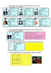 English Worksheet: the adams family