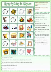 English Worksheet: My Day - by Cickany the Chimpanzee