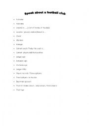 English Worksheet: football club