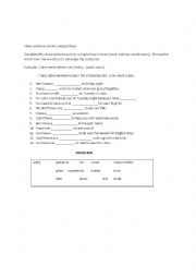 Cloze Sentence Worksheet using to have
