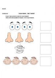 English Worksheet: body parts worksheet