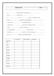 English Worksheet: AGO - PAST SIMPLE