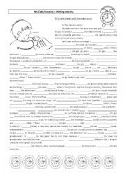 English Worksheet: Daily routine