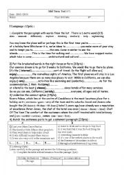 English Worksheet: Mid term test n�2 (3rd form)