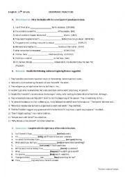 English Worksheet: Grammar test