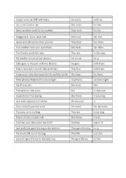 Subject and Object Pronoun flashcard matchup