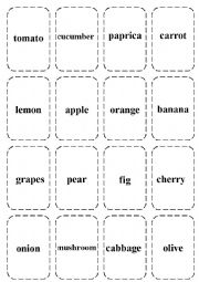 English Worksheet: Fruits and vegetables