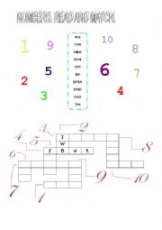 English Worksheet: Numbers 1-10