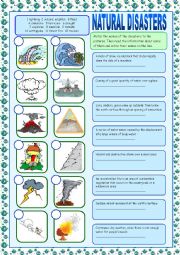 English Worksheet: Natural Disasters 