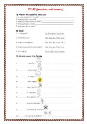 English Worksheet: TO BE