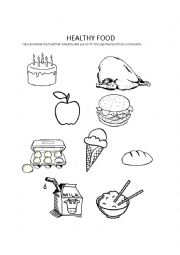 English Worksheet: Healthy Food