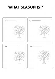 English Worksheet: Four seasons