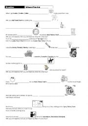 English Worksheet: When I m 64 listening worksheet