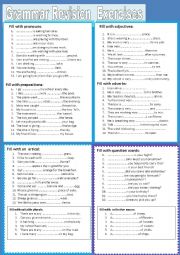 English Worksheet: Grammar  Exercises