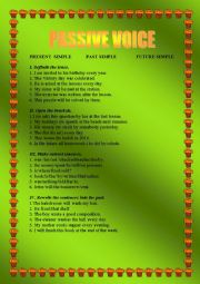 English Worksheet: Passive Voice