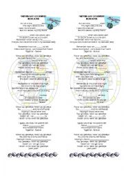 English Worksheet: PRINTABLE SONG- NEVER SAY GOODBYE BON JOVI 