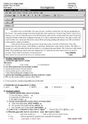 English Worksheet: exam