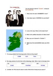English Worksheet: Zombie_ by The Cranberries