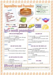 English Worksheet: Imperatives and Pancakes