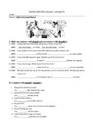 English Worksheet: giving advice