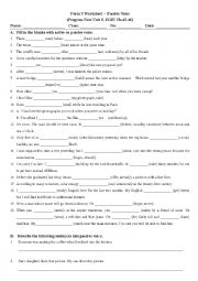 English Worksheet: passive voice