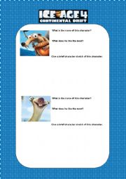 English Worksheet: Ice Age 4