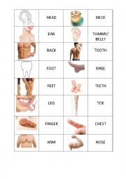 English Worksheet: PARTS OF BODY 