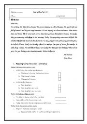 English Worksheet: End -of-Term Test N⁰2              