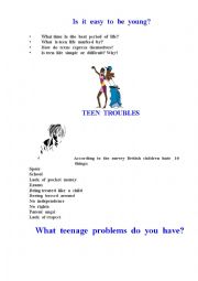 English Worksheet: Teenagers