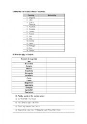 Vocabulary worksheet