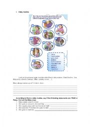 English Worksheet: Daily routine