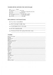 Revisions worksheet