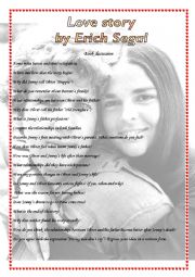 English Worksheet: Love story, book discussion
