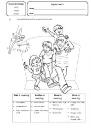 English Worksheet: clothes