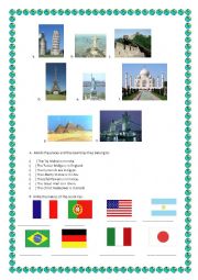 English Worksheet: Countries, Nationalities and Flags