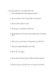 English Worksheet: Listening Activity - Scene from the movie, Speed