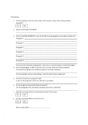 English Worksheet: Peer Editing for essays