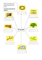 English Worksheet: the garden